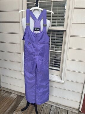 💜 FERA Vintage Purple Ski Bib/ Snow Pants- Girls Size Junior 10